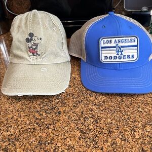 Hat Bundle. Disney distressed and Dodgers vintage.